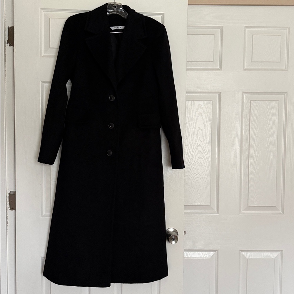 Fleurette Black Holland Wool Coat 2